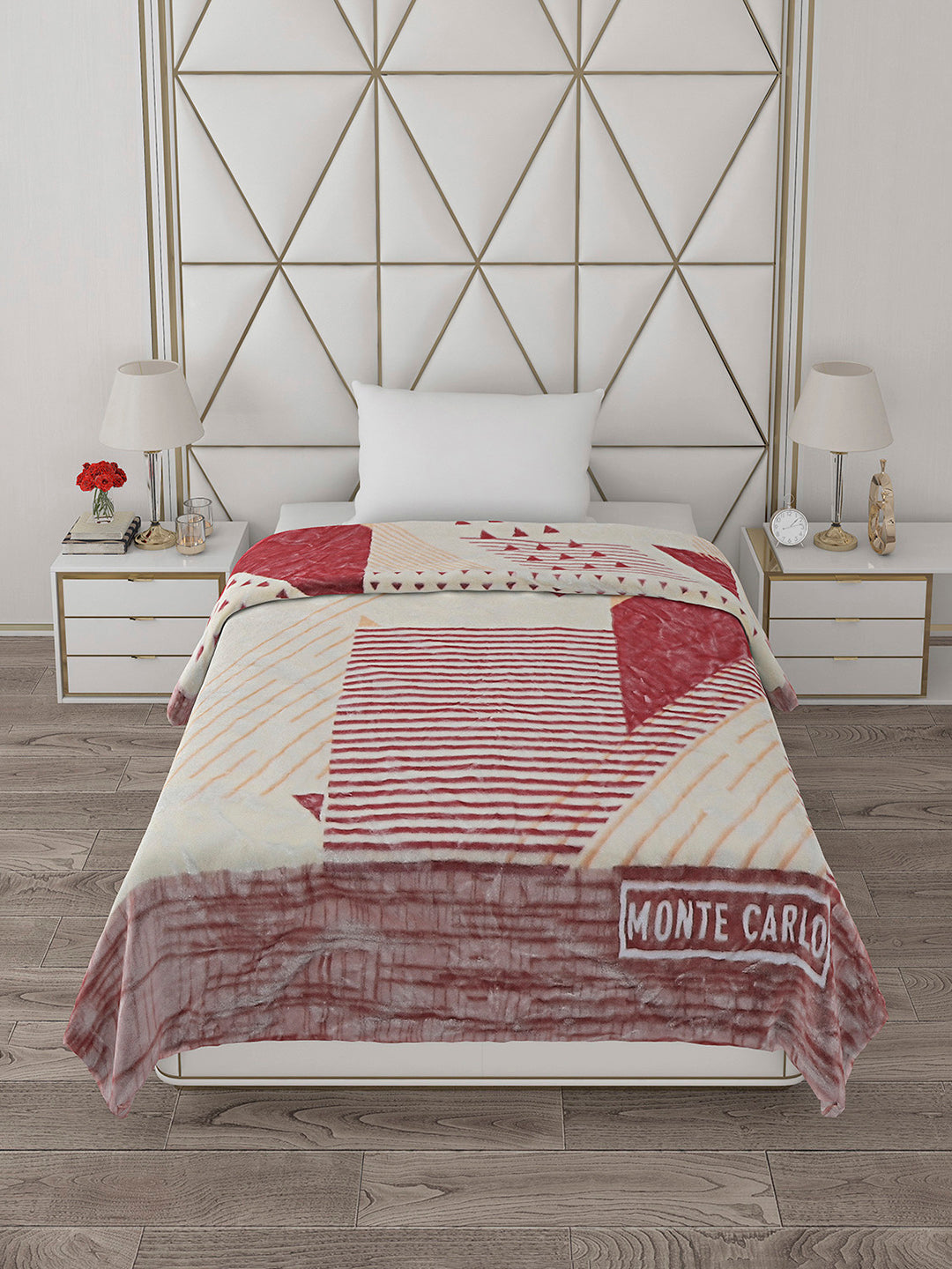 Printed Single Bed Reversible Blanket 2 Ply, 568 GSM, 2 kg (Glamour)