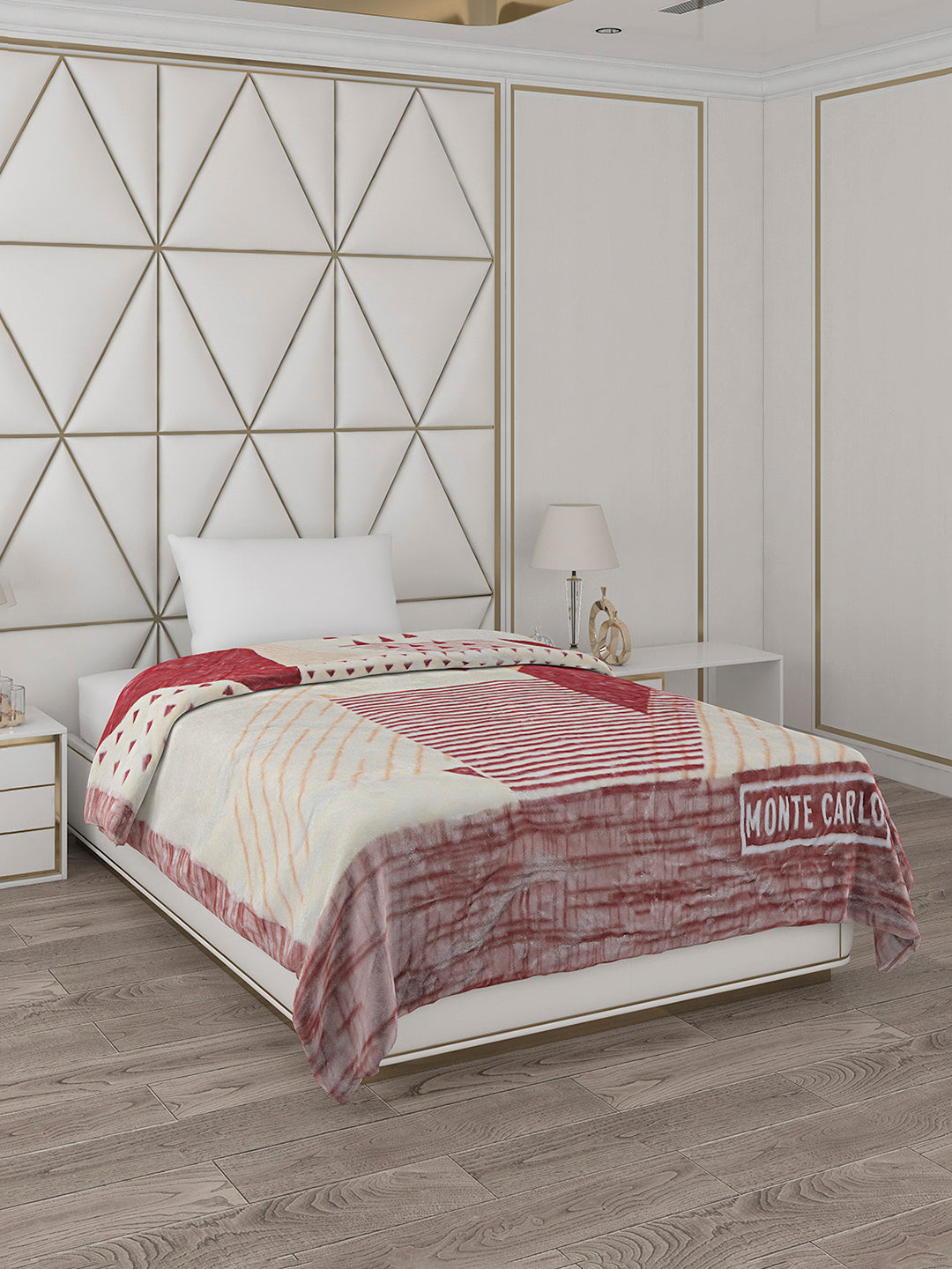 Printed Single Bed Reversible Blanket 2 Ply, 568 GSM, 2 kg (Glamour)