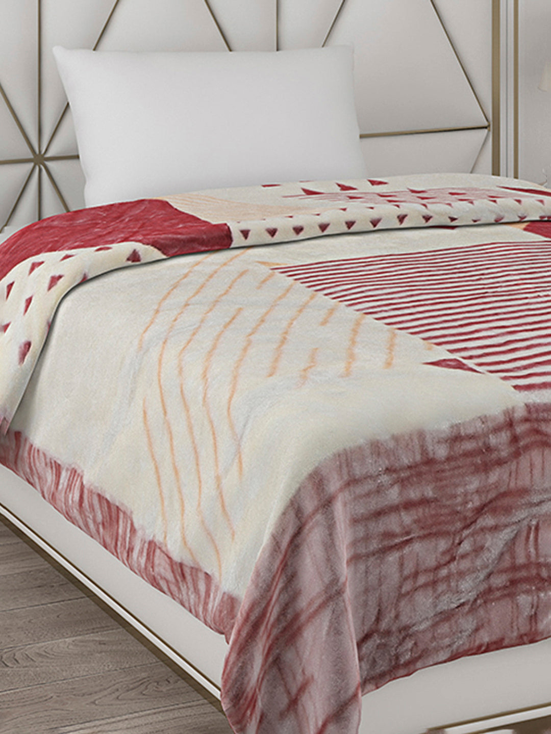 Printed Single Bed Reversible Blanket 2 Ply, 568 GSM, 2 kg (Glamour)