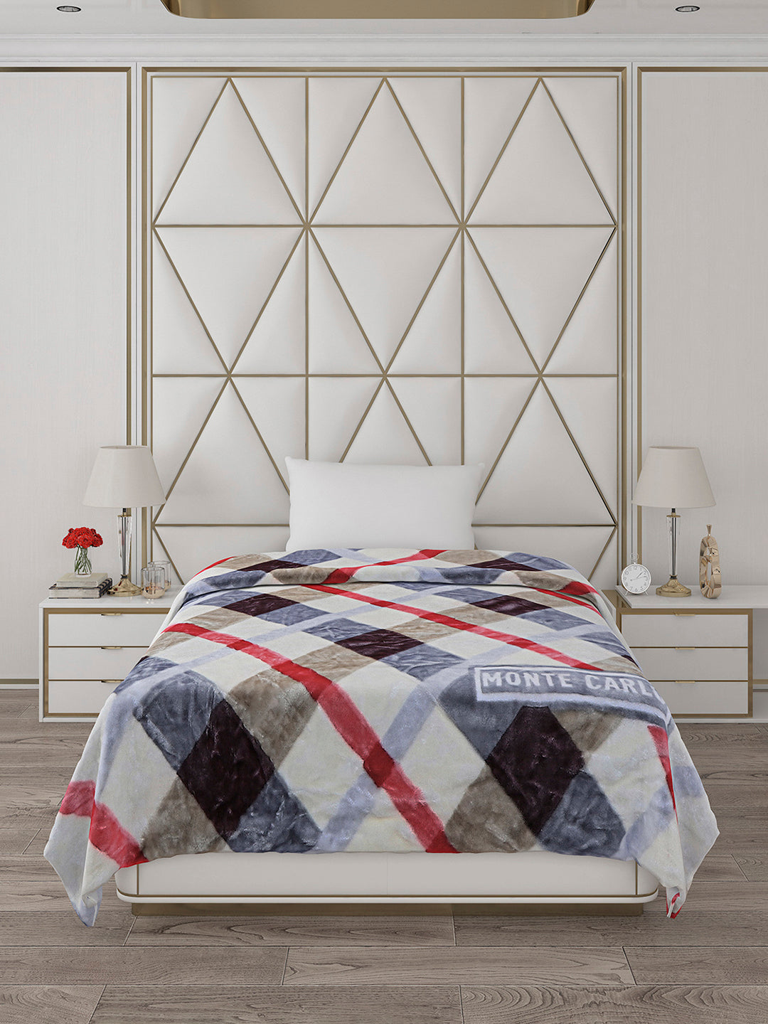 Printed Single Bed Reversible Blanket 2 Ply, 568 GSM, 2 kg (Glamour)