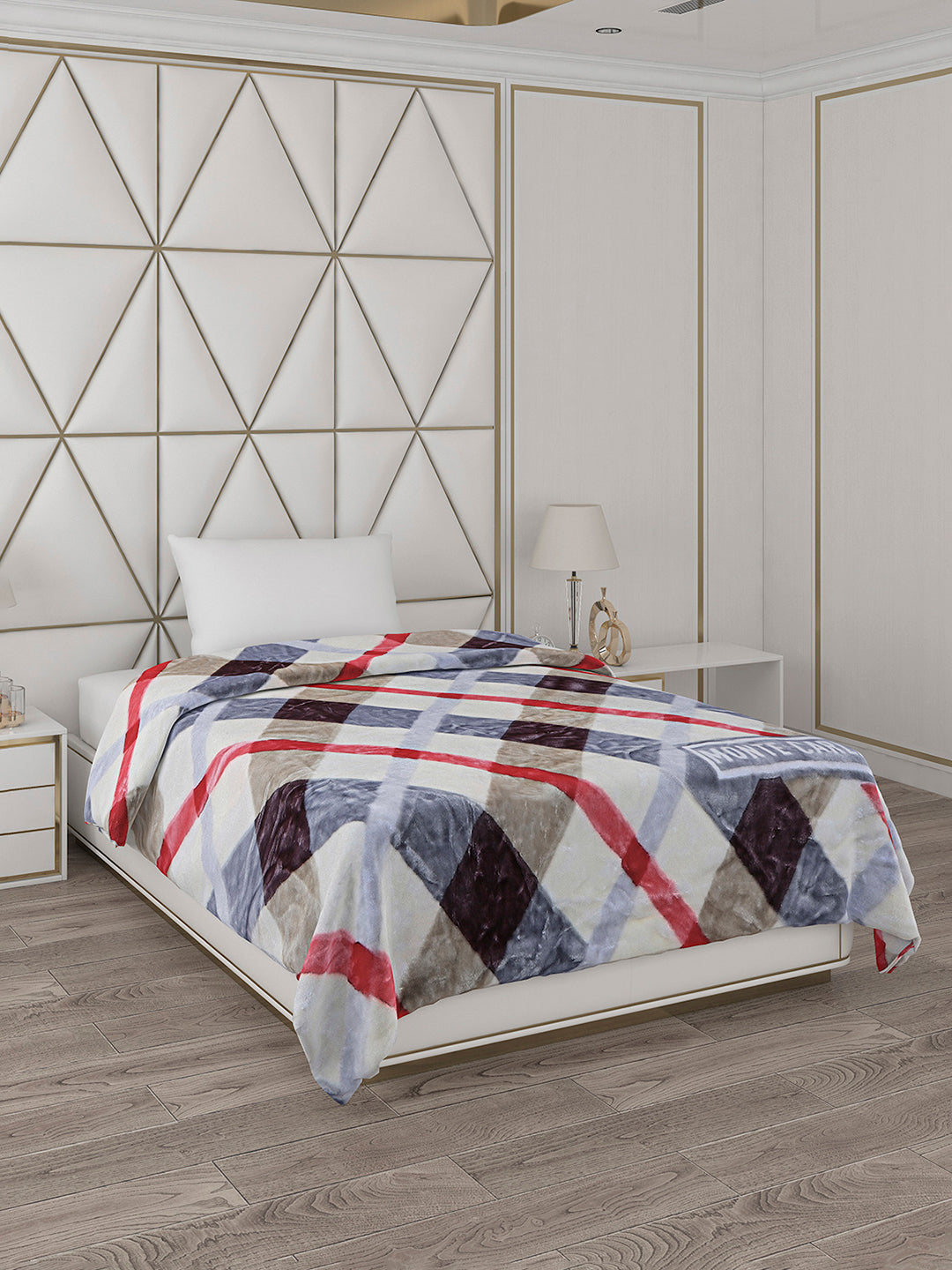 Printed Single Bed Reversible Blanket 2 Ply, 568 GSM, 2 kg (Glamour)