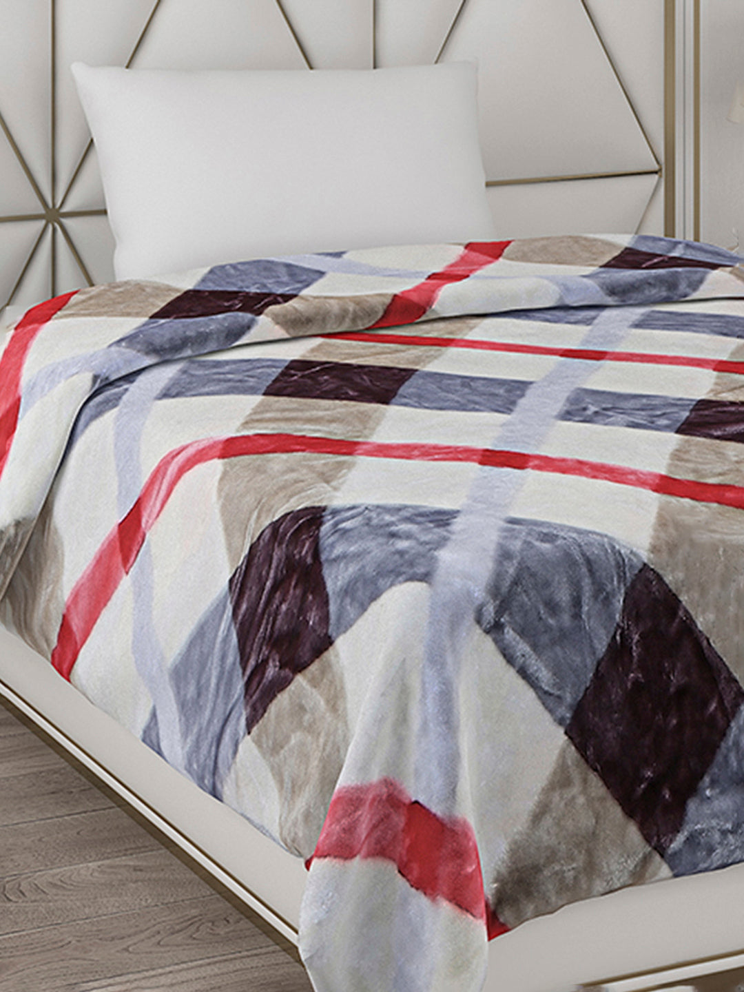 Printed Single Bed Reversible Blanket 2 Ply, 568 GSM, 2 kg (Glamour)