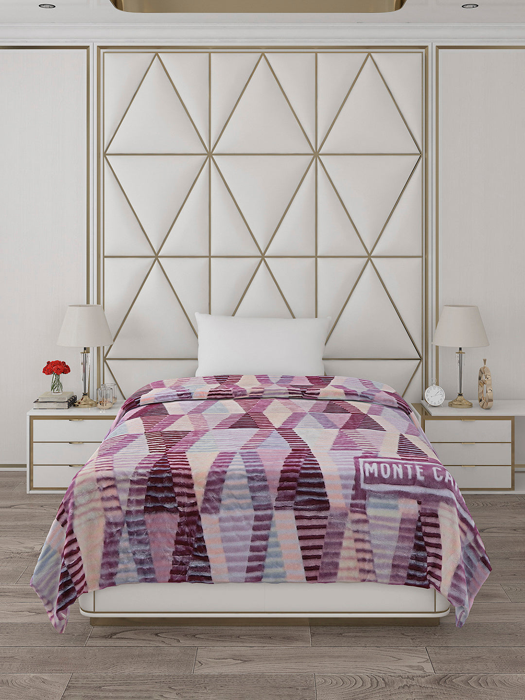 Printed Single Bed Reversible Blanket 2 Ply, 568 GSM, 2 kg (Glamour)