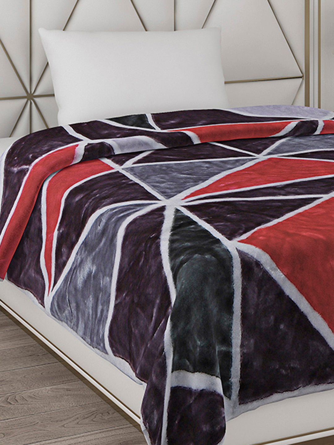 Printed Single Bed Reversible Blanket 2 Ply, 568 GSM, 2 kg (Glamour)