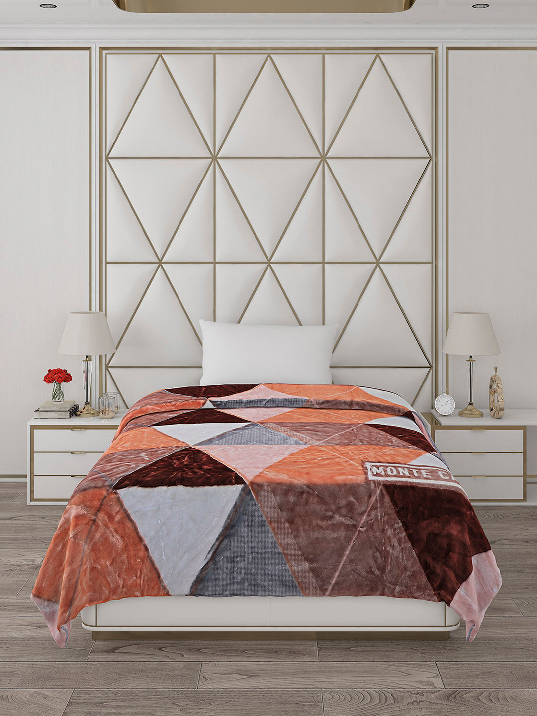 Printed Single Bed Reversible Blanket 2 Ply, 568 GSM, 2 kg (Glamour)