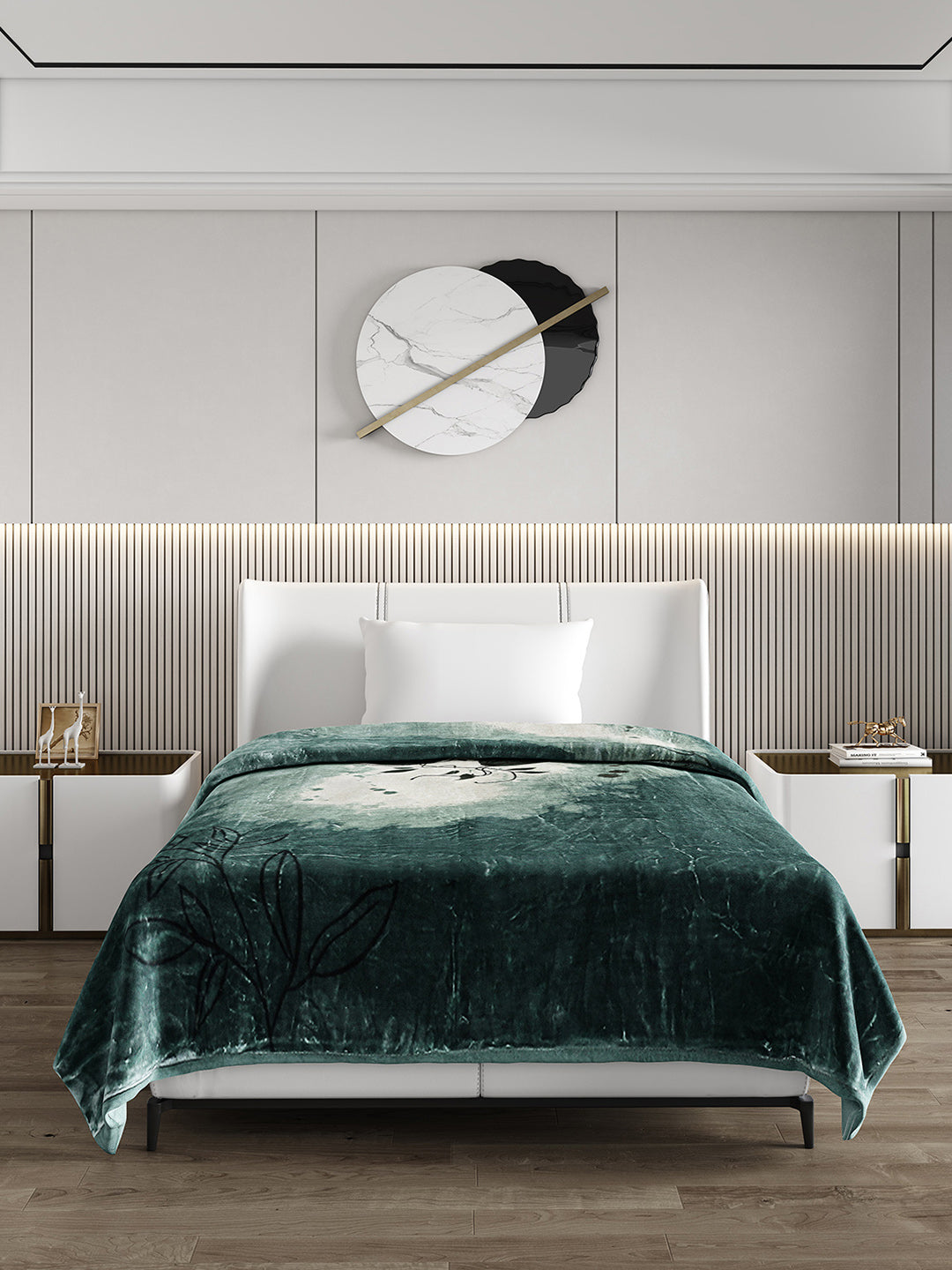 Printed Single Bed 951 GSM Blanket Haze 3 Ply (Weight 3.35 kg)