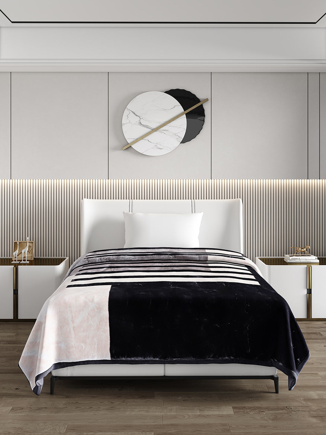 Printed Single Bed 951 GSM Blanket Haze 3 Ply (Weight 3.35 kg)