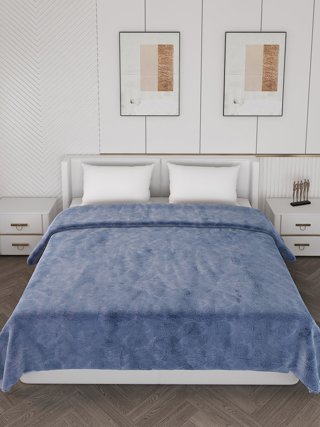 Self Design Double Bed 1000 GSM Blanket Henry 2 Ply (Weight 6.3 kg)