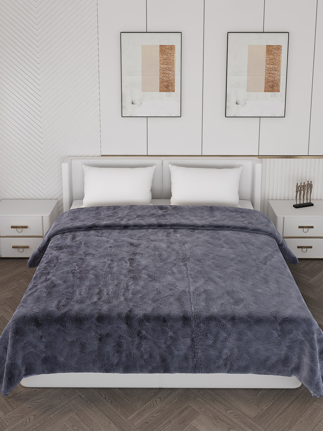 Self Design Double Bed 1000 GSM Blanket Henry 2 Ply (Weight 6.3 kg)