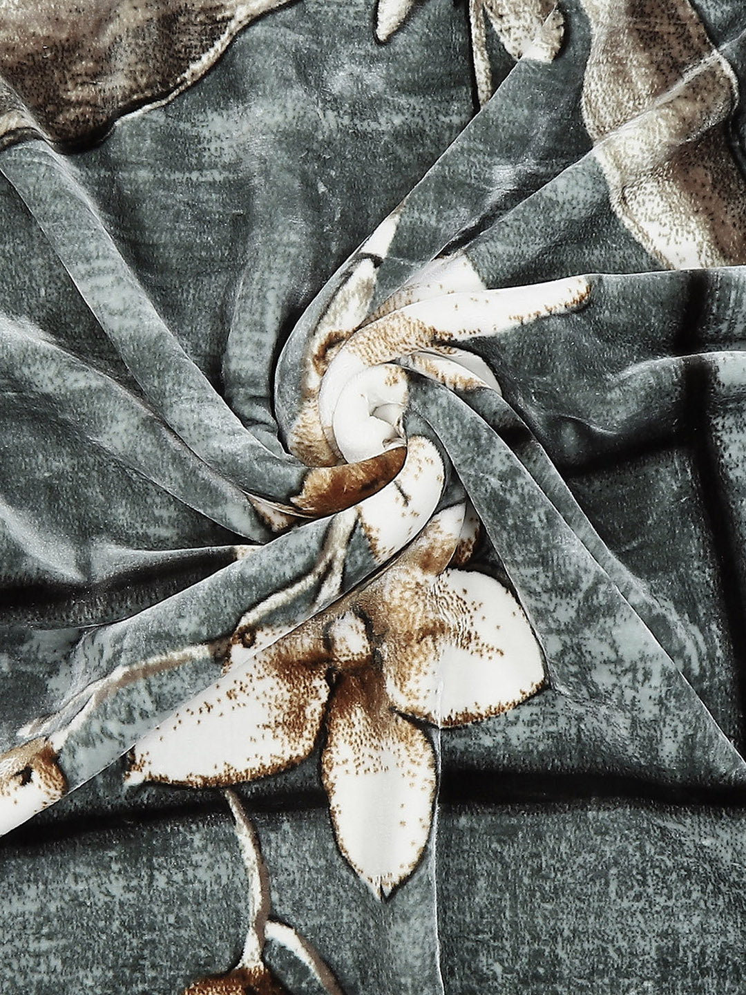 Floral Print Double Bed 947 GSM Blanket for Heavy Winter -2 Ply (Weight 5 kg)