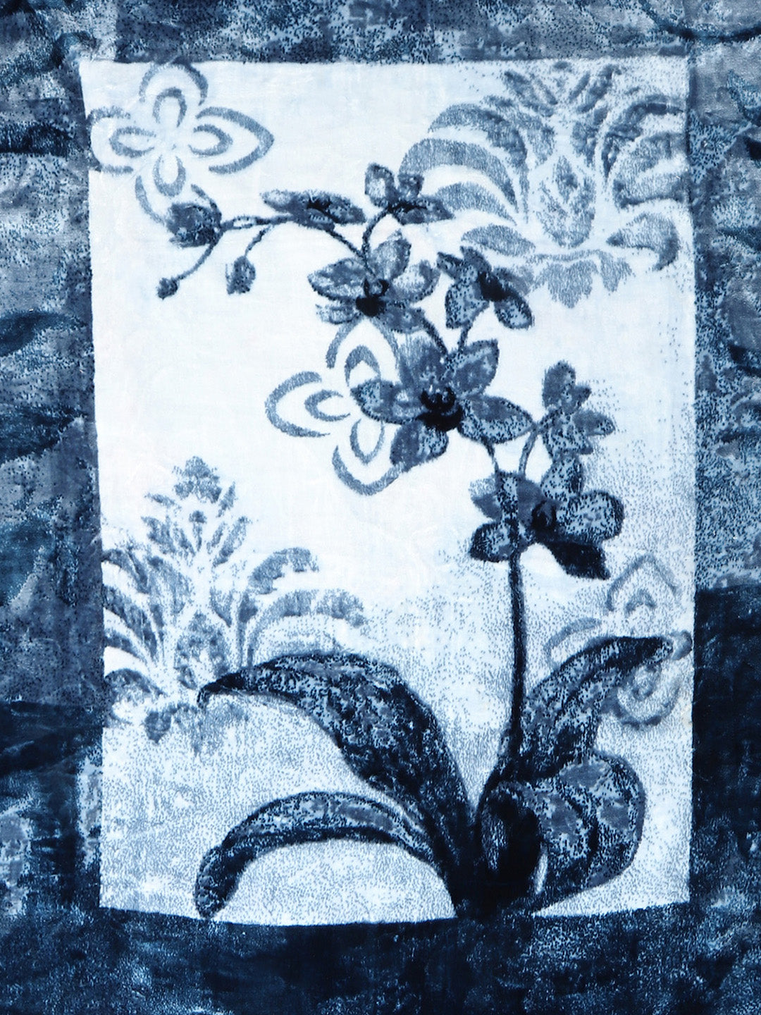 Floral Print Double Bed 947 GSM Blanket for Heavy Winter -2 Ply (Weight 5 kg)
