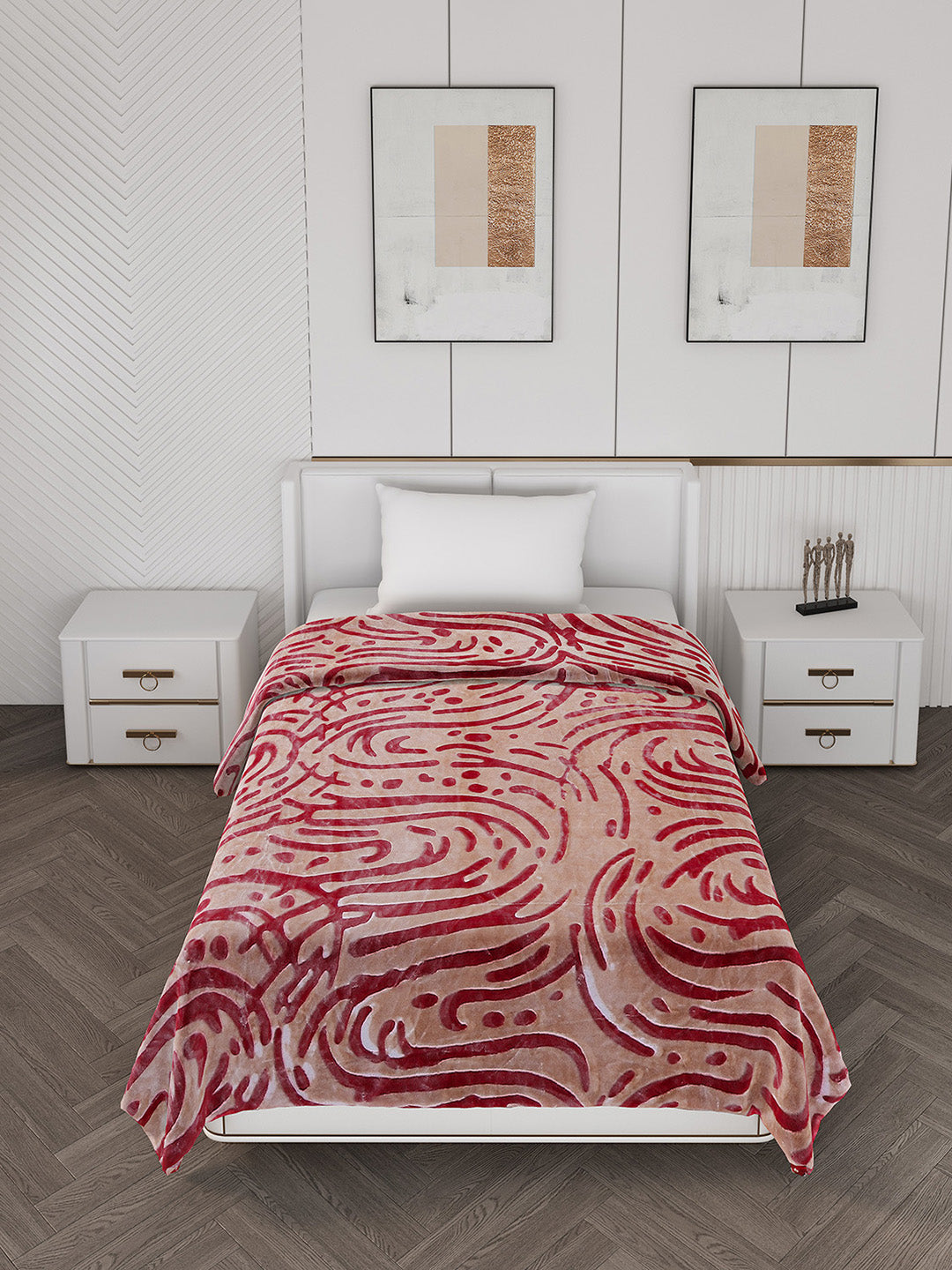 Printed Single Bed 710 GSM Blanket Ignis 2 Ply (Weight 2.5 kg)