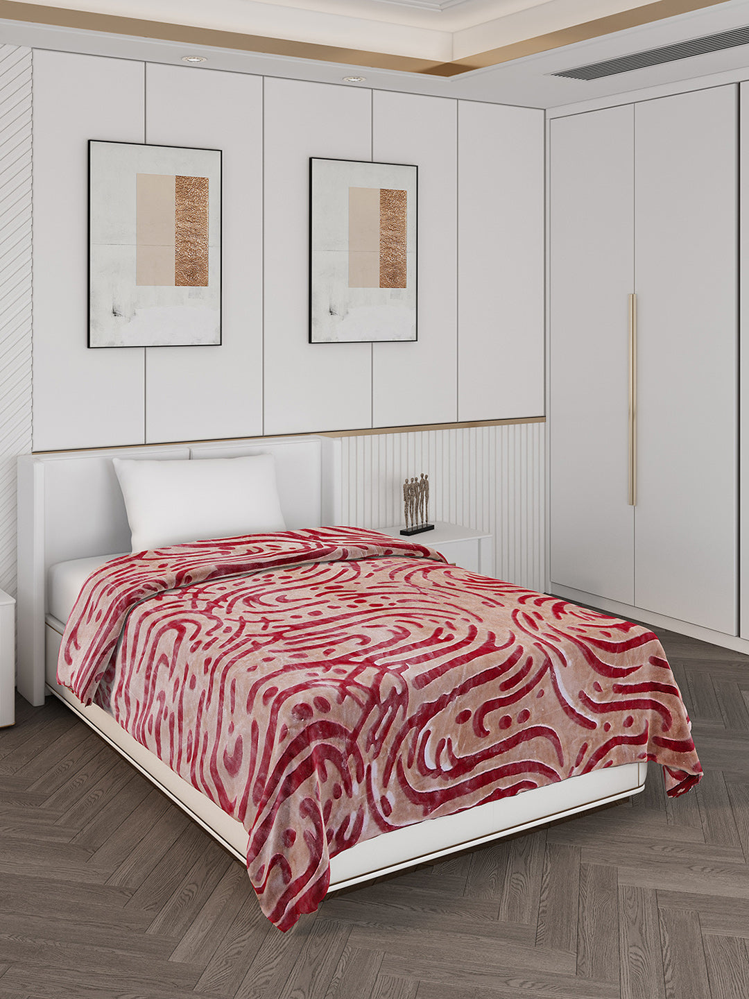 Printed Single Bed 710 GSM Blanket Ignis 2 Ply (Weight 2.5 kg)