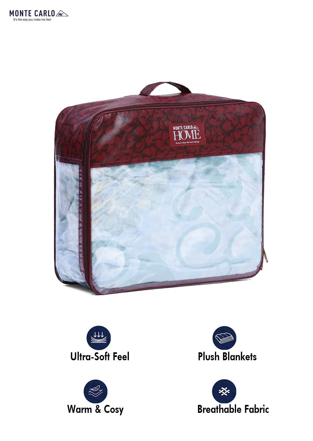 Printed Single Bed 710 GSM Blanket Ignis 2 Ply (Weight 2.5 kg)