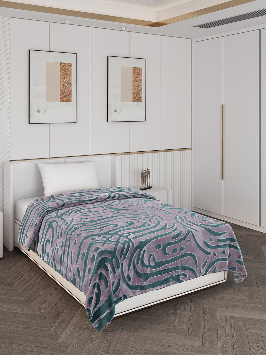 Printed Single Bed 710 GSM Blanket Ignis 2 Ply (Weight 2.5 kg)