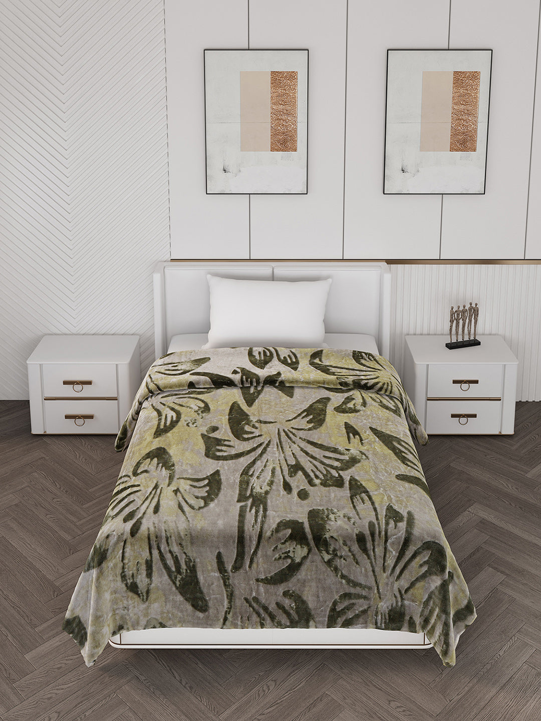 Printed Single Bed 710 GSM Blanket Ignis 2 Ply (Weight 2.5 kg)