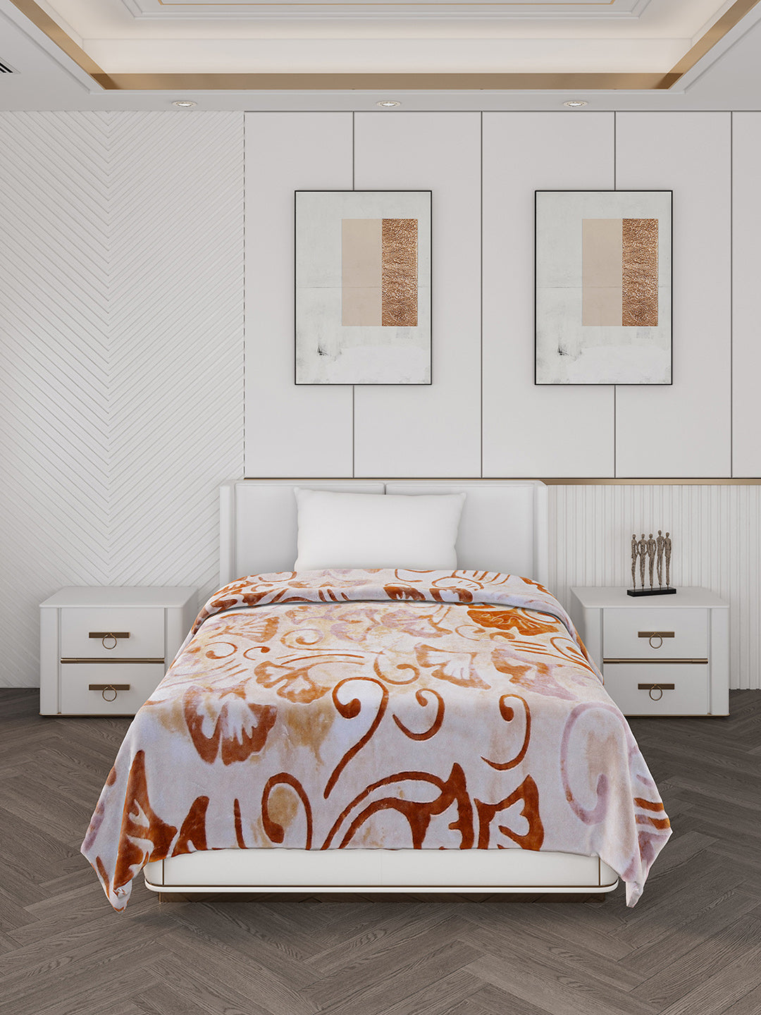Printed Single Bed 710 GSM Blanket Ignis 2 Ply (Weight 2.5 kg)