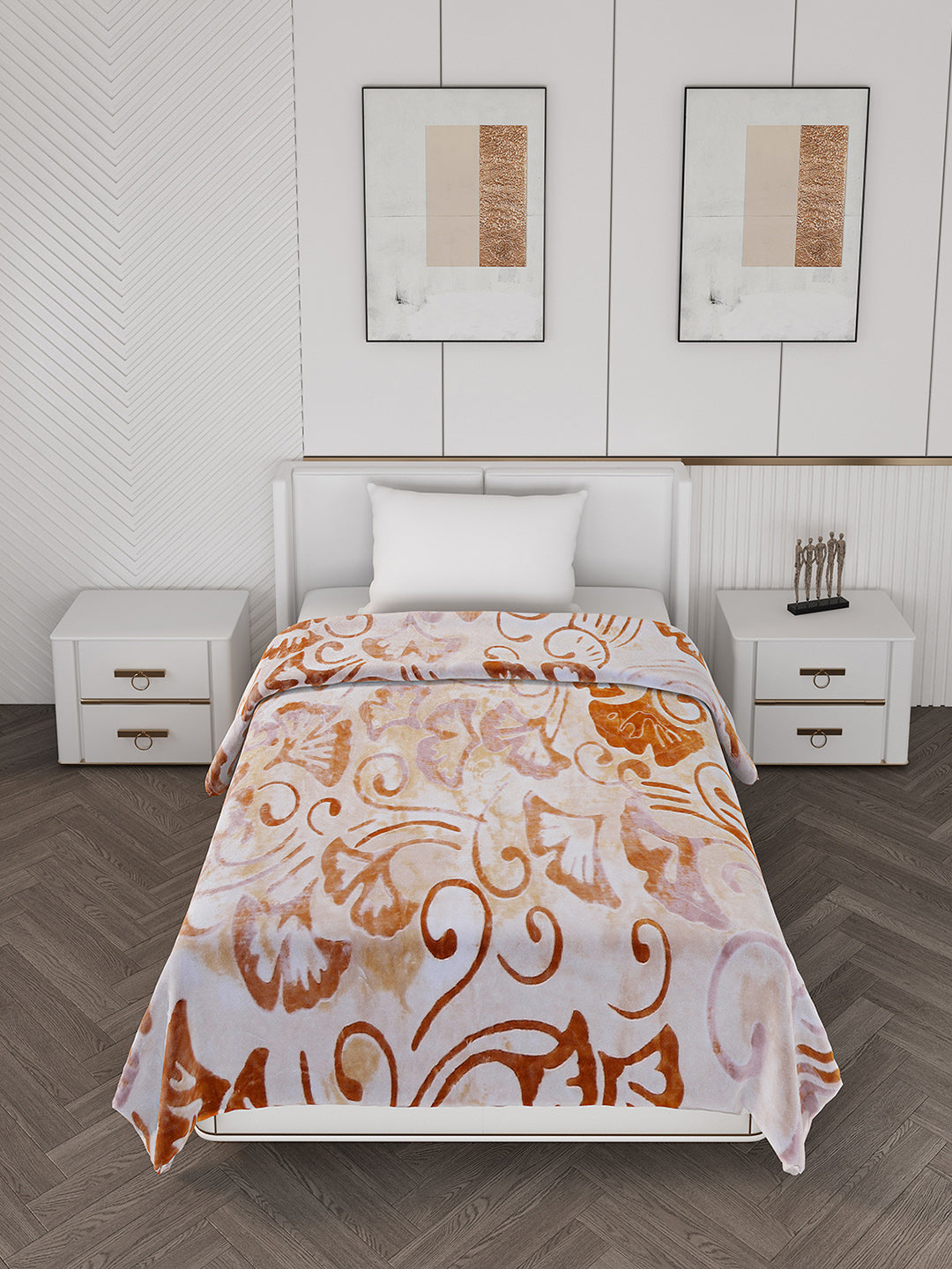 Printed Single Bed 710 GSM Blanket Ignis 2 Ply (Weight 2.5 kg)