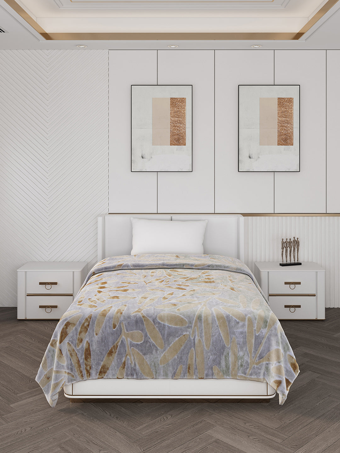 Printed Single Bed 710 GSM Blanket Ignis 2 Ply (Weight 2.5 kg)
