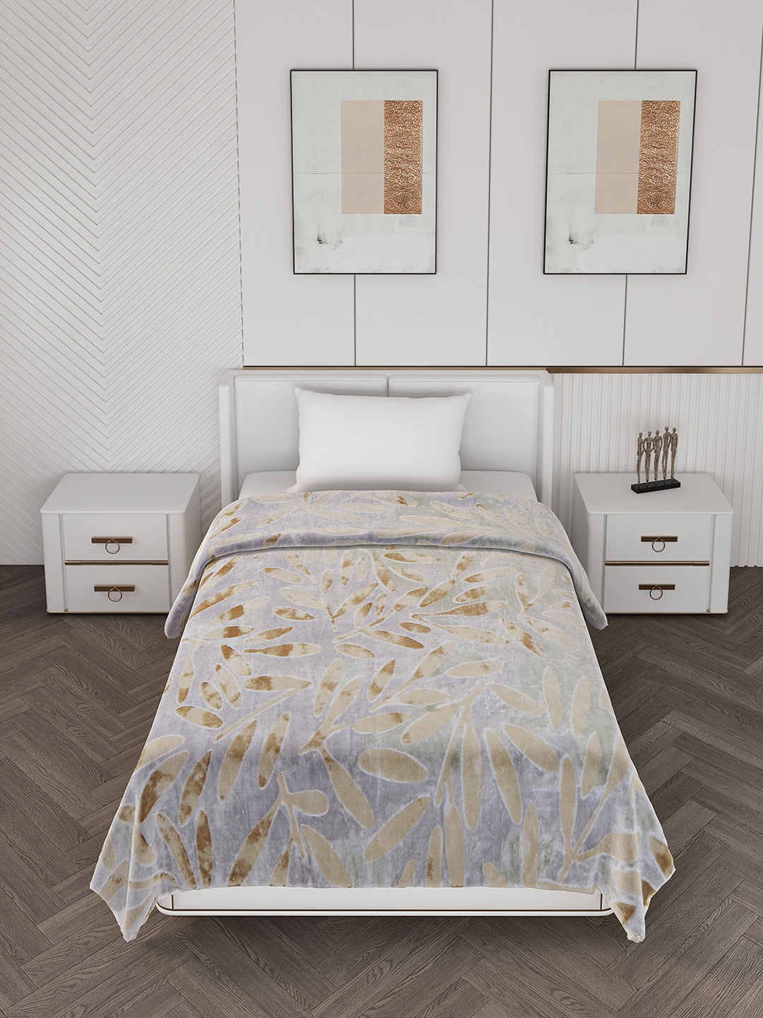 Printed Single Bed 710 GSM Blanket Ignis 2 Ply (Weight 2.5 kg)