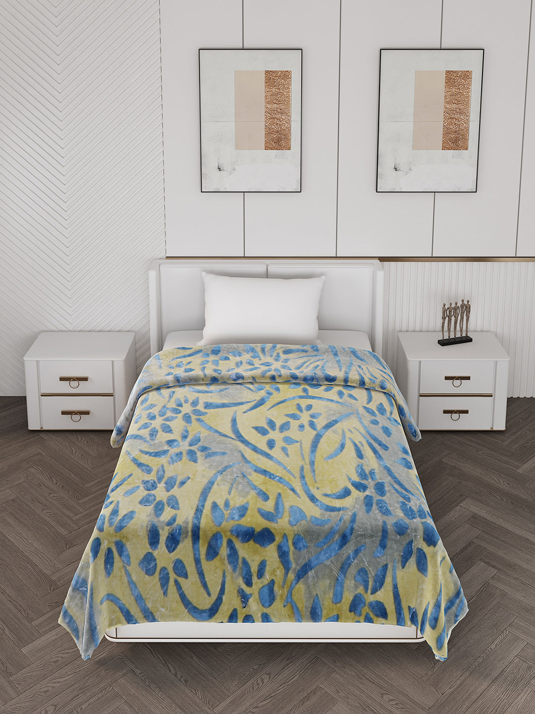 Printed Single Bed 710 GSM Blanket Ignis 2 Ply (Weight 2.5 kg)
