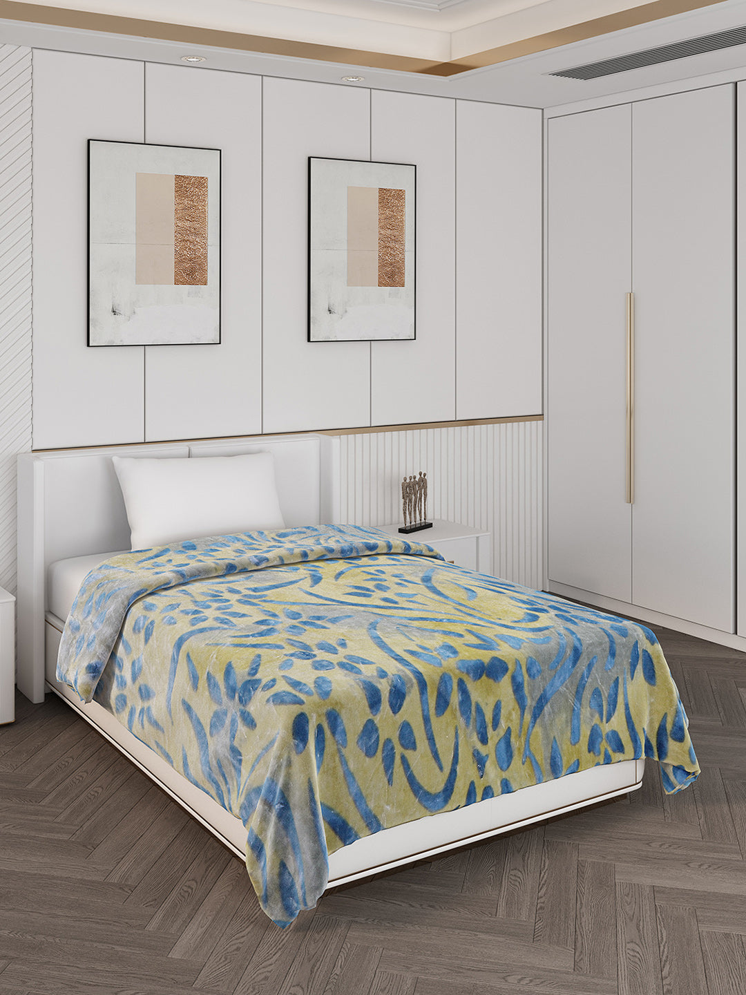 Printed Single Bed 710 GSM Blanket Ignis 2 Ply (Weight 2.5 kg)