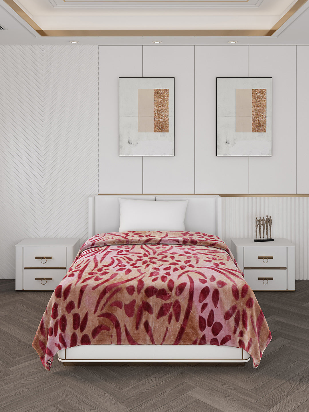 Printed Single Bed 710 GSM Blanket Ignis 2 Ply (Weight 2.5 kg)