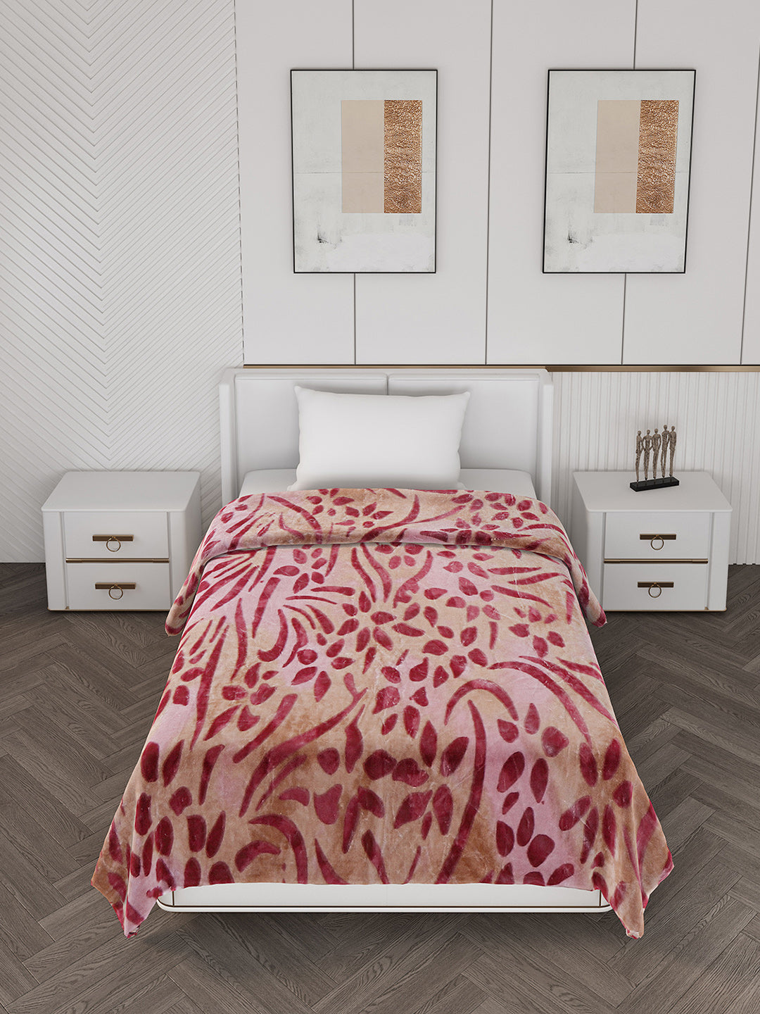 Printed Single Bed 710 GSM Blanket Ignis 2 Ply (Weight 2.5 kg)