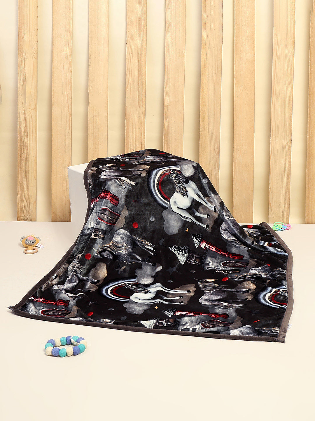 Printed Baby Blanket For Winter 1 Ply, 600 GSM, Weight 1.5 kg (Jackjill)