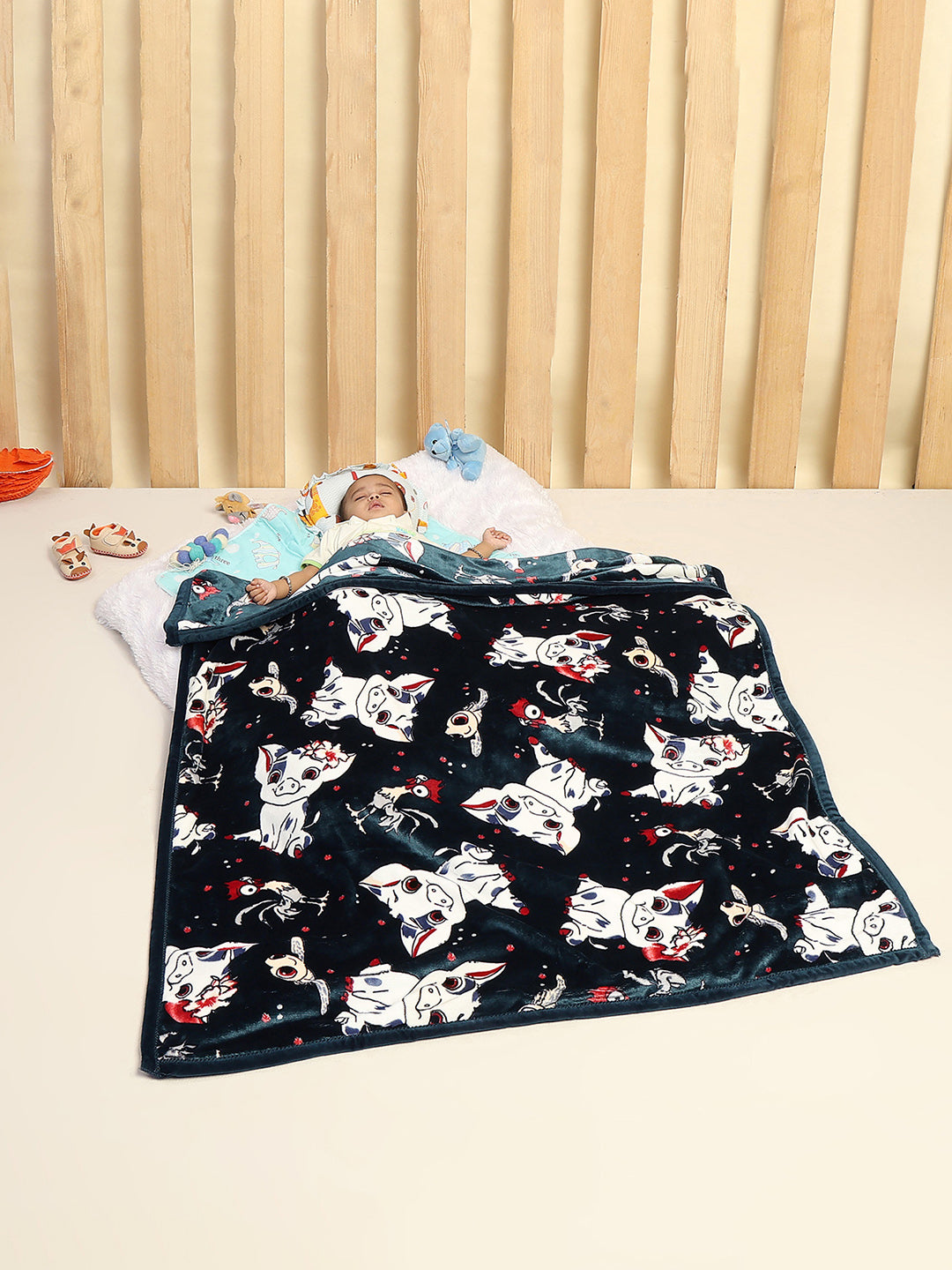 Printed Baby Blanket For Winter 1 Ply, 600 GSM, Weight 1.5 kg (Jackjill)