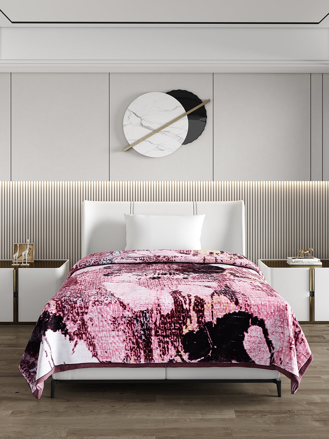 Printed Single Bed 965 GSM Blanket Marco 3 Ply (Weight 3.4 kg)
