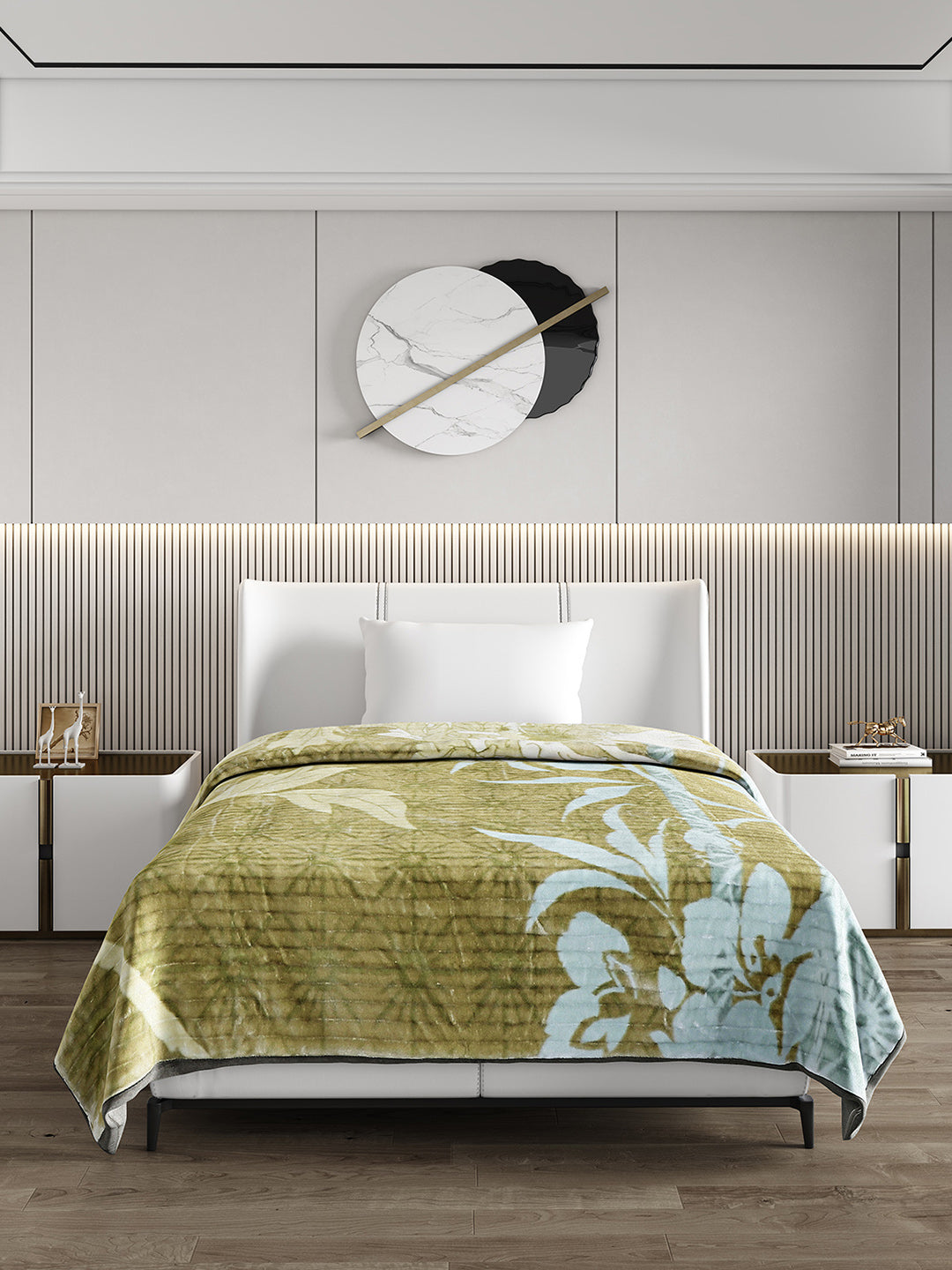 Printed Single Bed 965 GSM Blanket Marco 3 Ply (Weight 3.4 kg)