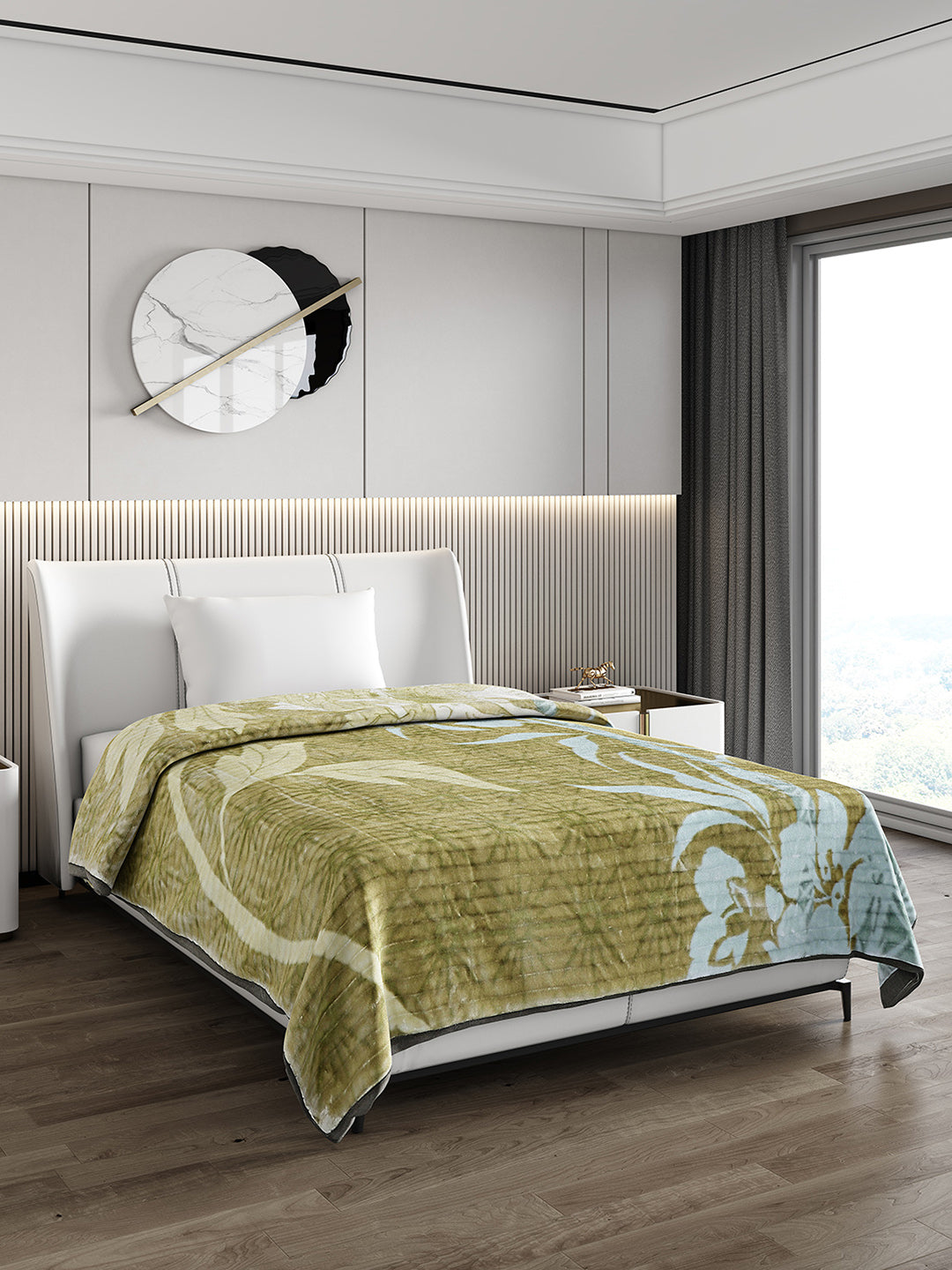 Printed Single Bed 965 GSM Blanket Marco 3 Ply (Weight 3.4 kg)