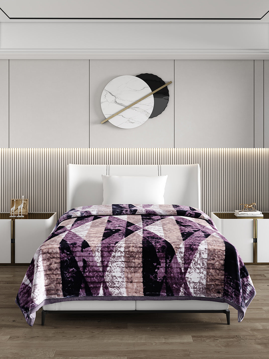 Printed Single Bed 965 GSM Blanket Marco 3 Ply (Weight 3.4 kg)