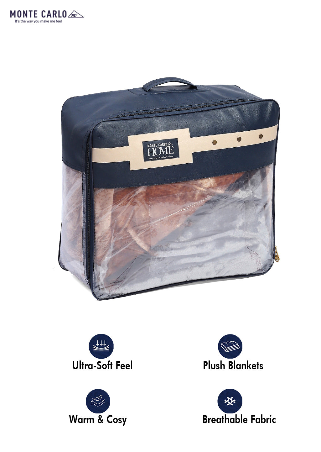 Printed Double Bed Reversible Blanket 2 Ply, 871 GSM, 4.6 kg (Moonvalley)
