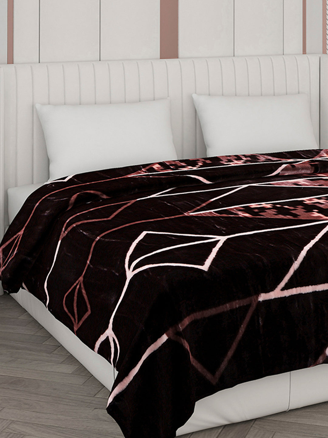 Printed Double Bed Reversible Blanket 2 Ply, 871 GSM, 4.6 kg (Moonvalley)