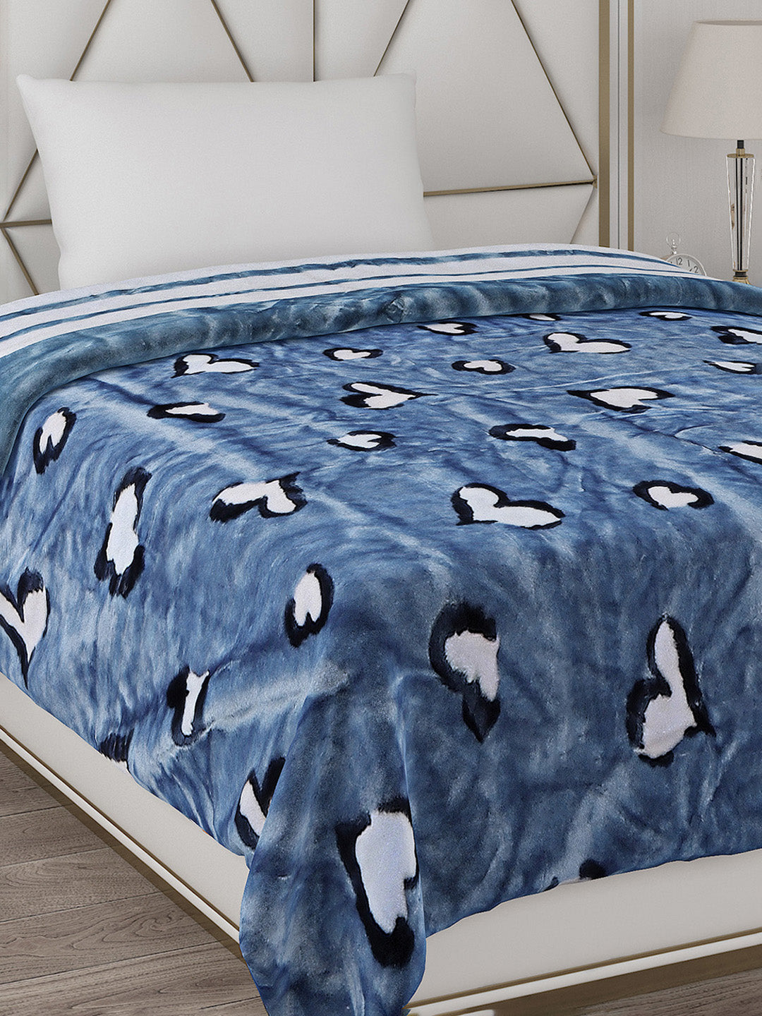 Printed Single Bed Reversible Blanket 2 Ply, 511 GSM, 1.8 kg (New Diamond)
