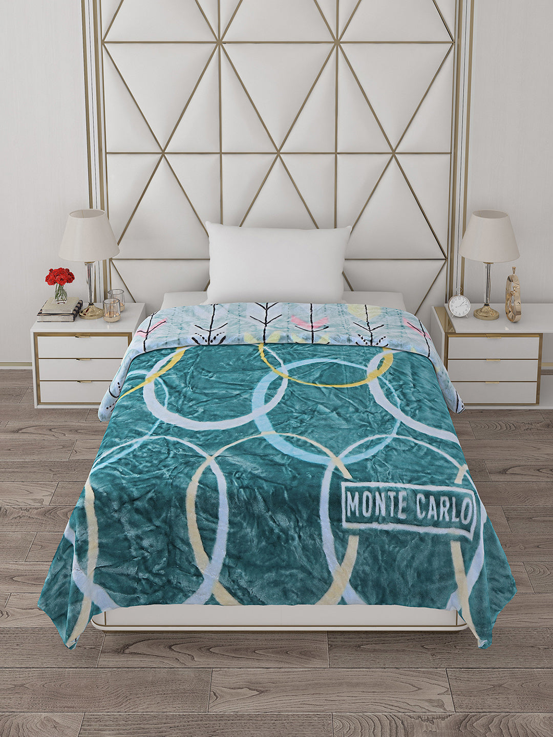 Printed Single Bed Reversible Blanket 2 Ply, 511 GSM, 1.8 kg (New Diamond)