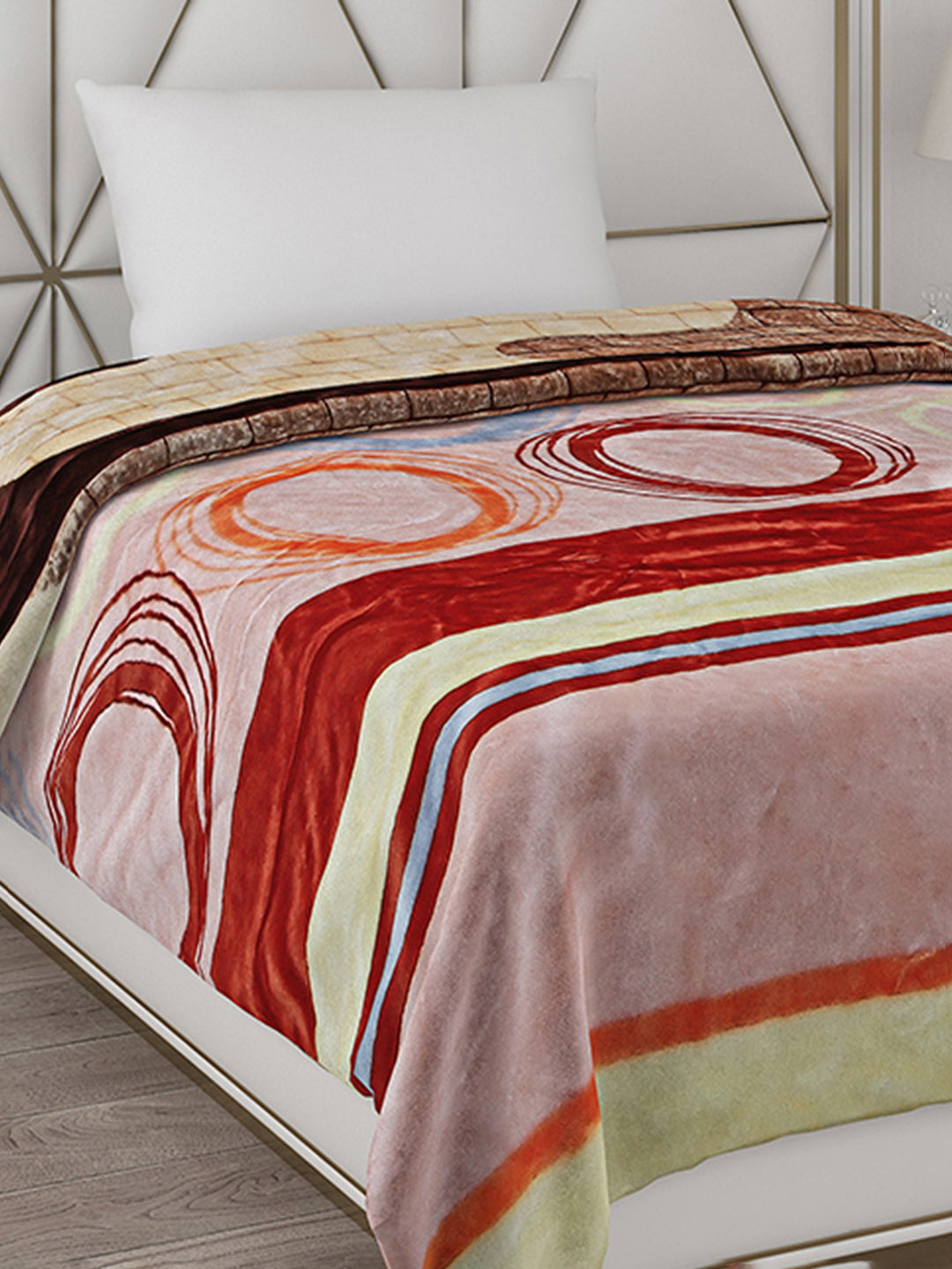 Printed Single Bed Reversible Blanket 2 Ply, 511 GSM, 1.8 kg (New Diamond)