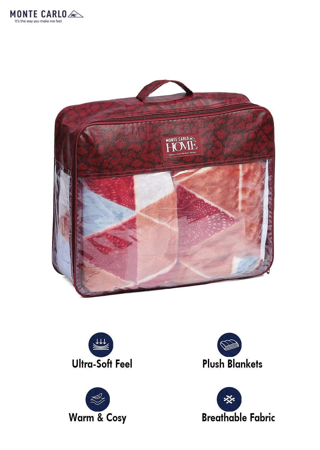 Printed Single Bed Reversible Blanket 2 Ply, 511 GSM, 1.8 kg (New Diamond)