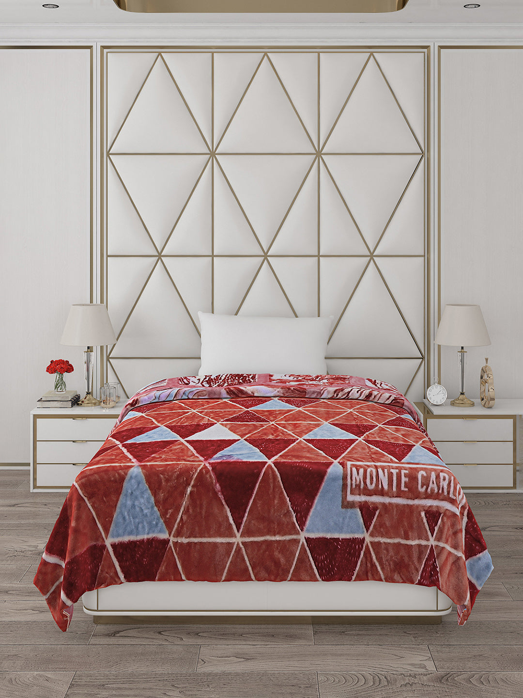 Printed Single Bed Reversible Blanket 2 Ply, 511 GSM, 1.8 kg (New Diamond)