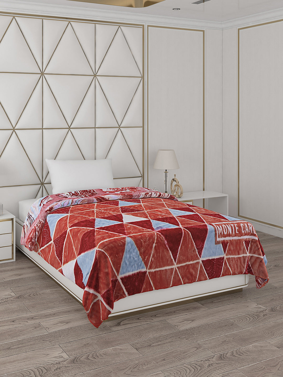 Printed Single Bed Reversible Blanket 2 Ply, 511 GSM, 1.8 kg (New Diamond)