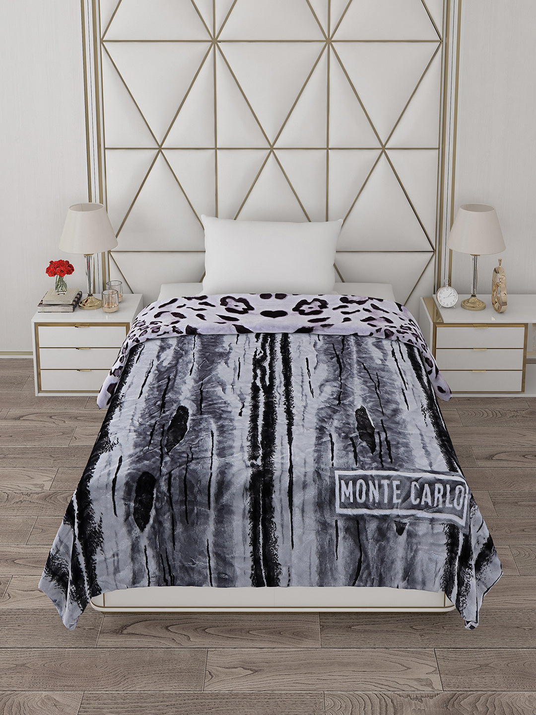 Printed Single Bed Reversible Blanket 2 Ply, 511 GSM, 1.8 kg (New Diamond)