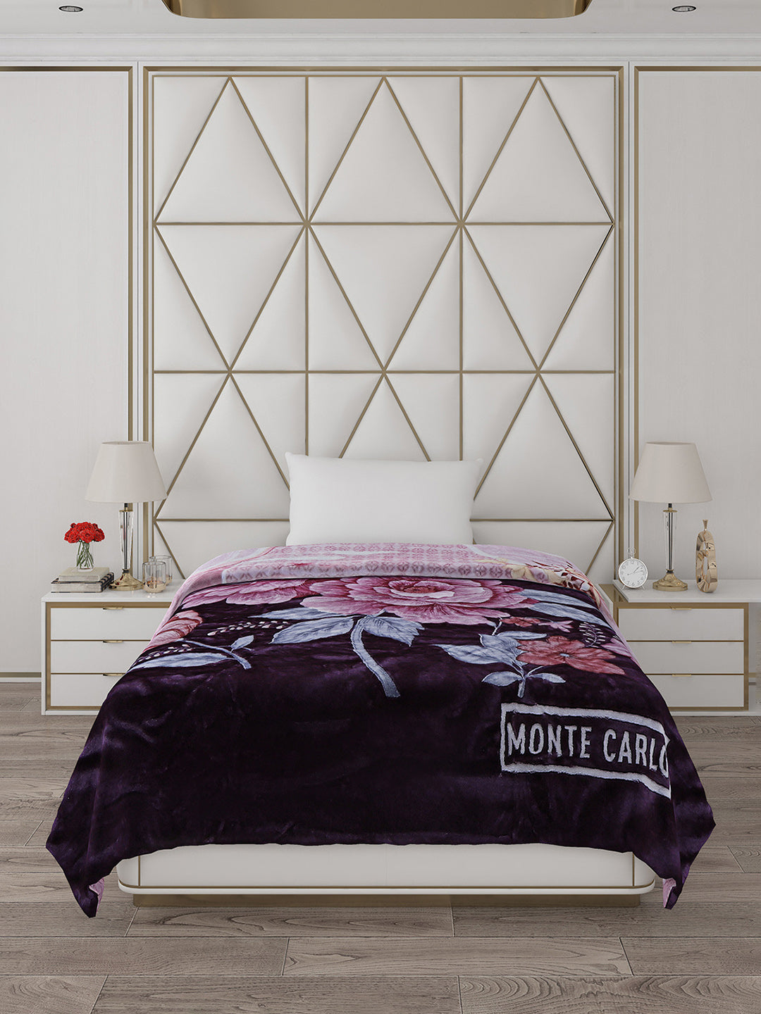 Printed Single Bed Reversible Blanket 2 Ply, 511 GSM, 1.8 kg (New Diamond)