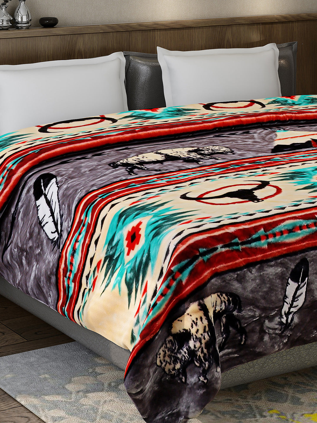 Printed Double Bed 757 GSM Blanket Pride 2 Ply (Weight 4 kg)