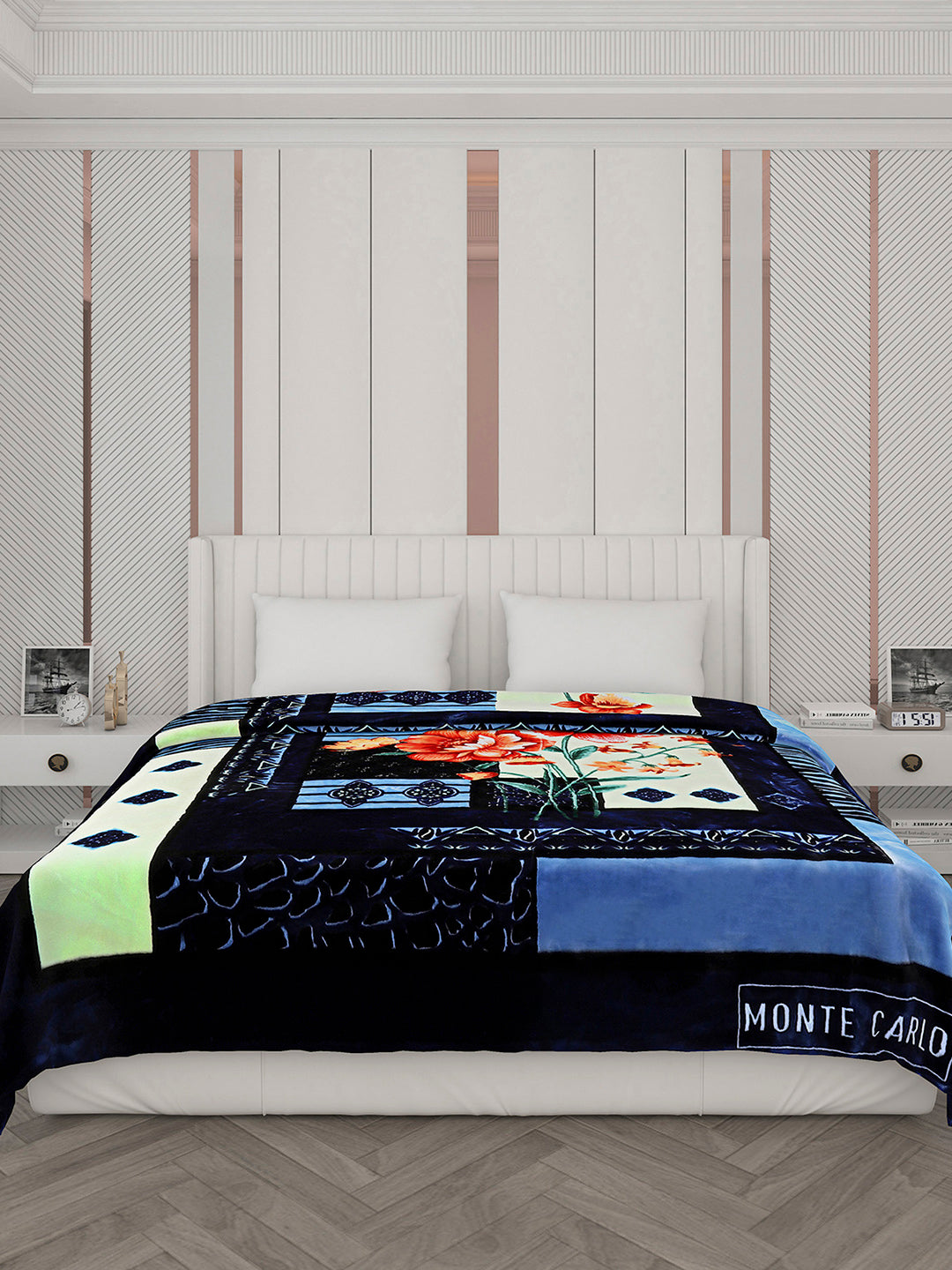 Printed Double Bed Blanket for Heavy Winter -2 Ply
