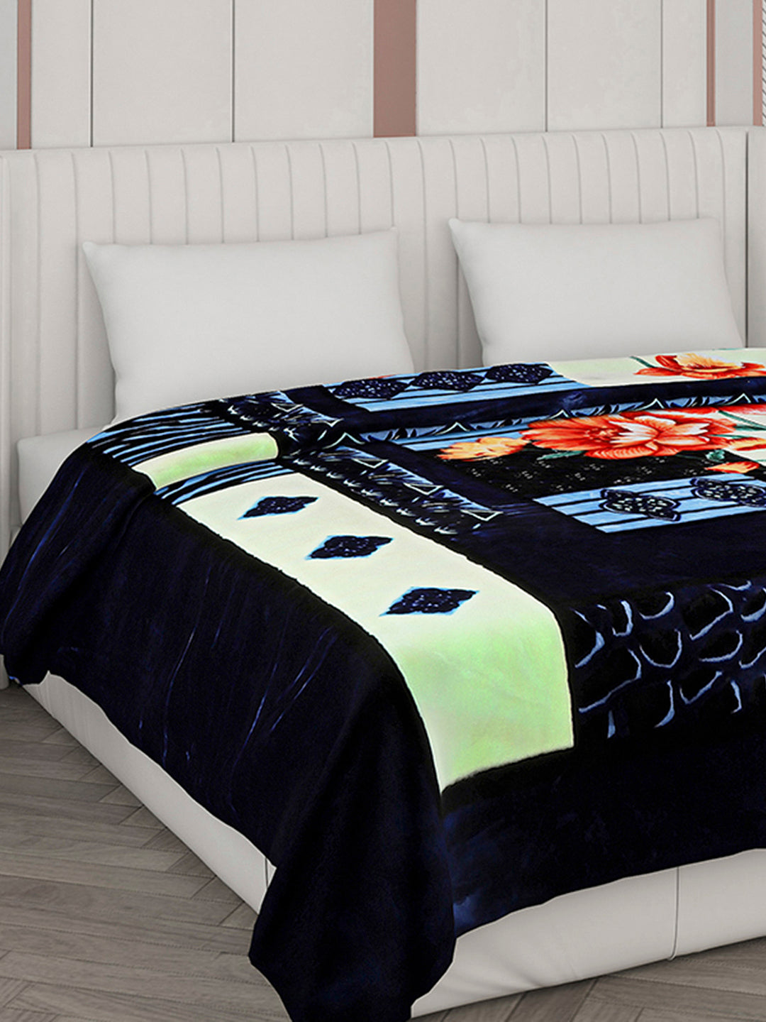 Printed Double Bed Blanket for Heavy Winter -2 Ply