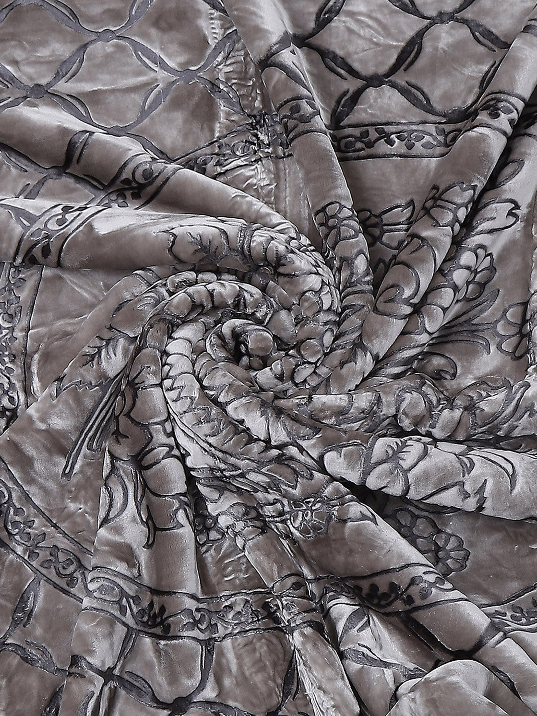 Printed Double Bed Reversible Blanket 2 Ply, 947 GSM, 5 kg (Rusty)