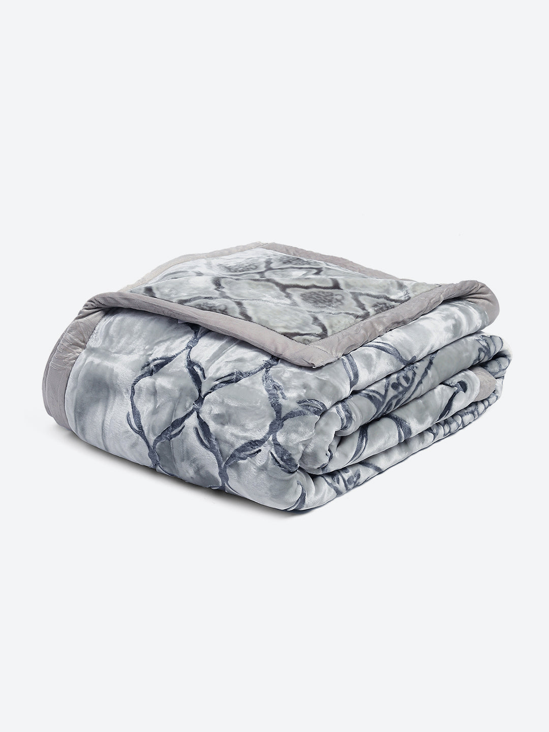 Printed Double Bed Reversible Blanket 2 Ply, 947 GSM, 5 kg (Rusty)