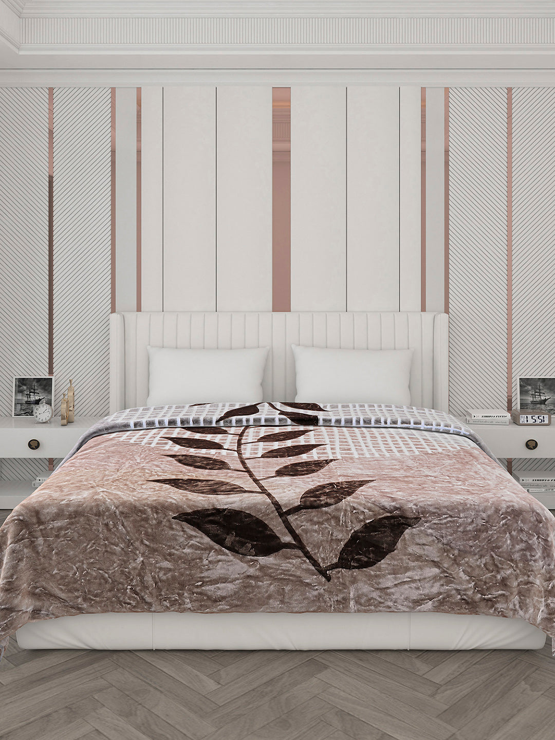 Printed Double Bed 596 GSM Blanket Samuel 2 Ply (Weight 3.15 kg)